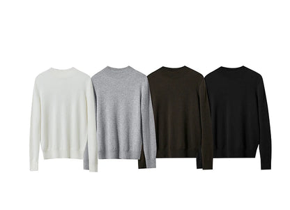 Damen-Rollkragenpullover Wolle-Kaschmir locker Herbst