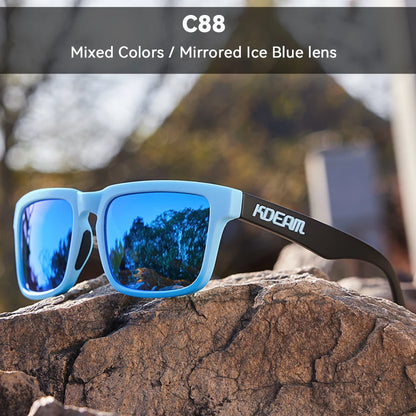 Sonnenbrille polarisiert TR90 Reißverschlussetui Unisex frische Farben