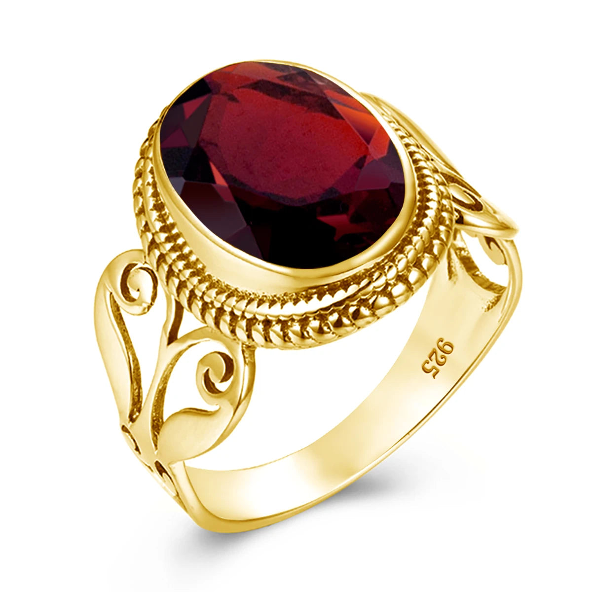 Damen-Ring Aus Sterling Silber Mit Ovaler Rainbow Fire Mystic Topaz Stein 10x16mm Goldtone Schmuck