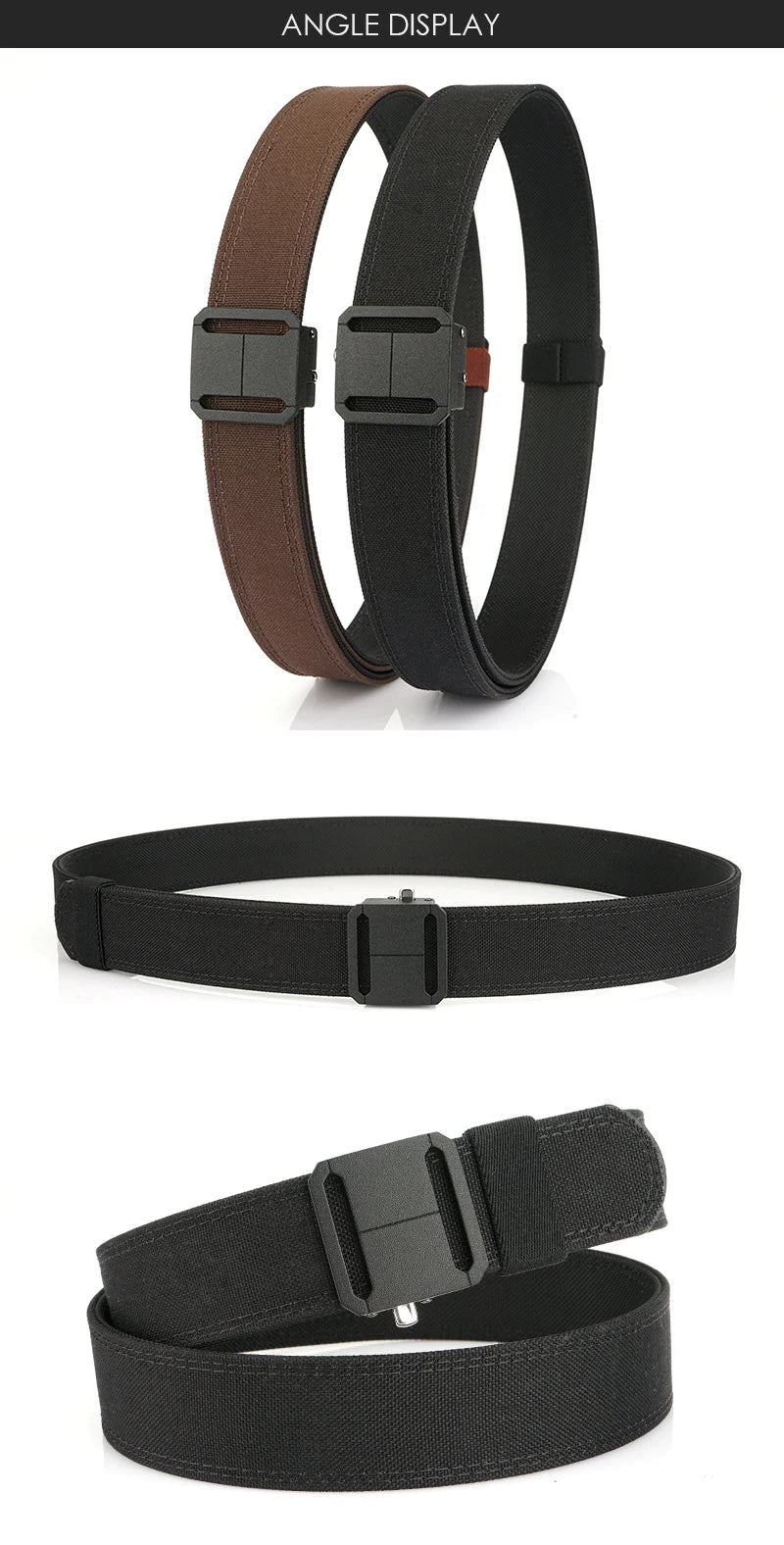 Herren-Taktischer Gürtel mit automatischem Schnallenverschluss aus Nylon Outdoor und Alltag