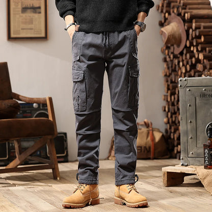 Herren Cargo Hosen im militärischen Design mit mehrfarbiger Tarnung