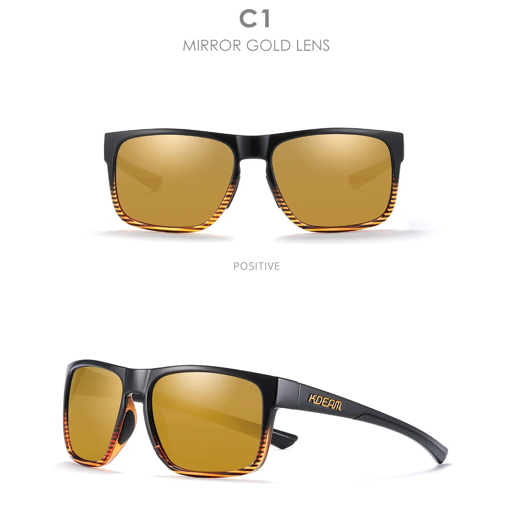 Sonnenbrille quadratisch photochrom polarisiert UV400 Wandern Camping Unisex