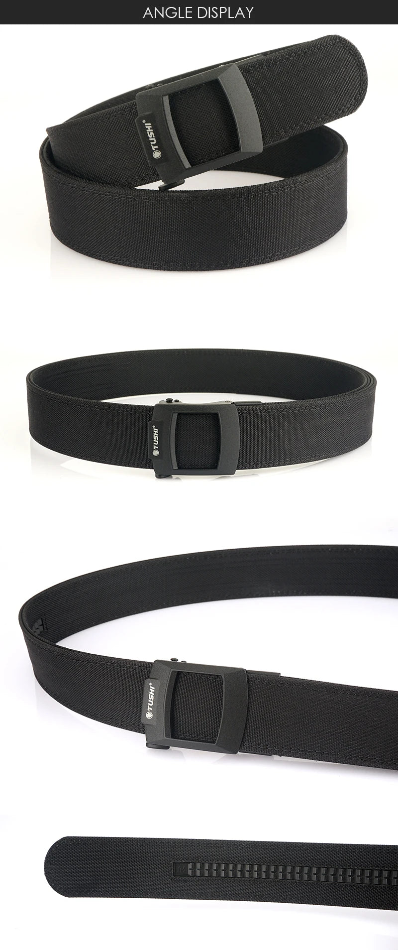 Herren-Taktischer Nylon-Gürtel Verstellbar mit Automatik-Schnalle 4,3 cm Breite Alltagsseinsatz