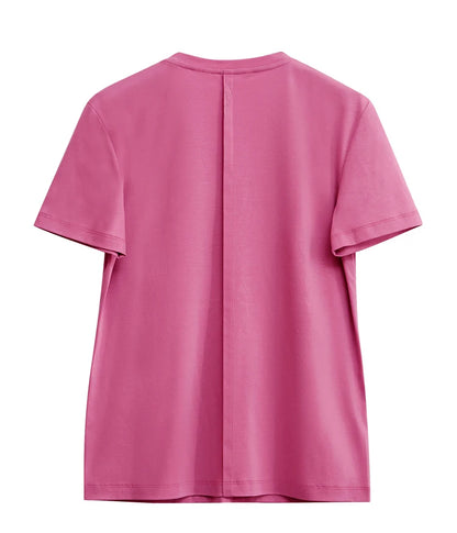 Damen Tops im Minimalismus-Stil mit V-Ausschnitt und kurzen Ärmeln