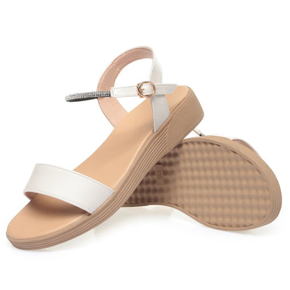 Damen Römische Sandalen Offene Zehen Flach