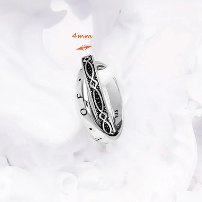 Damen-Ring Unendlichkeit Liebe Knoten Vintage Winter aus Sterlingsilber