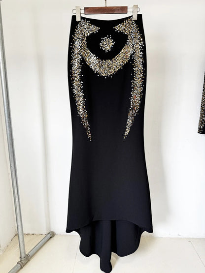 Elegantes ärmelloses Damen-Minikleid mit V-Ausschnitt und Kettendetails im Patchwork-Design