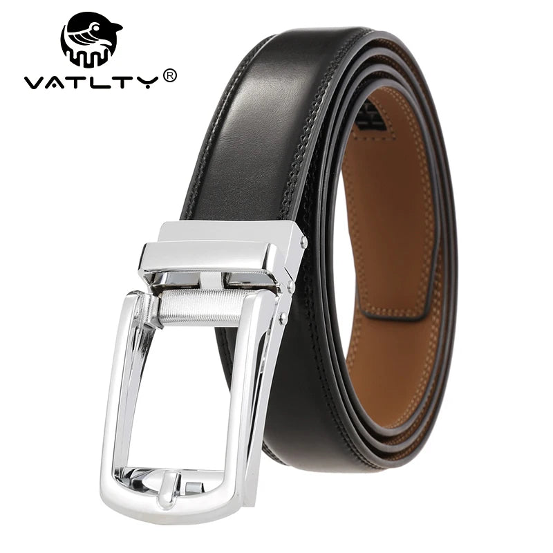 Herren-Gürtel Aus Echtem Leder Mit Automatik-Schnalle Für Anzug Und Business, 31 mm Breite