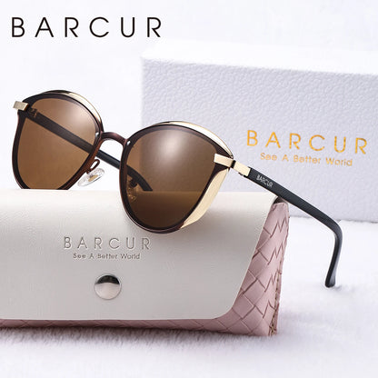 Damen-Sonnenbrille Katzenauge Urlaub UV400 polarisiert Modeaccessoire