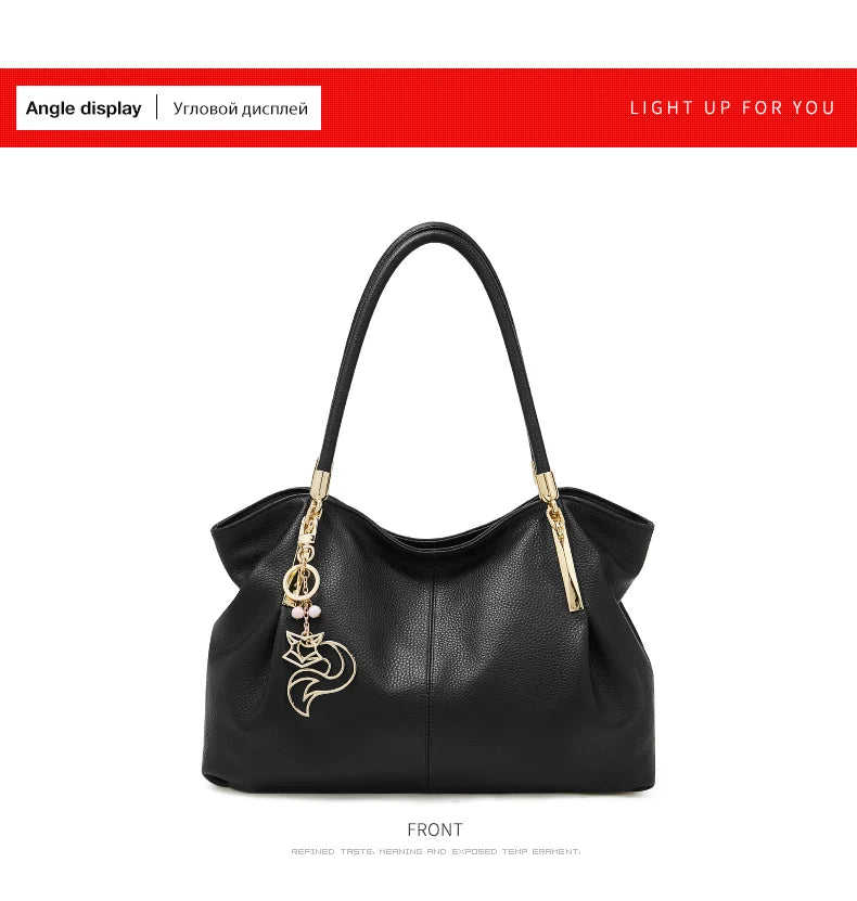 Damen Schultertasche aus Genuine Leather im eleganten Stil