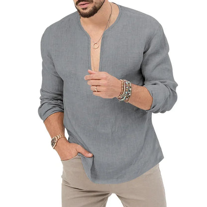 Schweres Herren-Übergrößen-Waffel-T-Shirt mit Farbblock und kurzen Ärmeln
