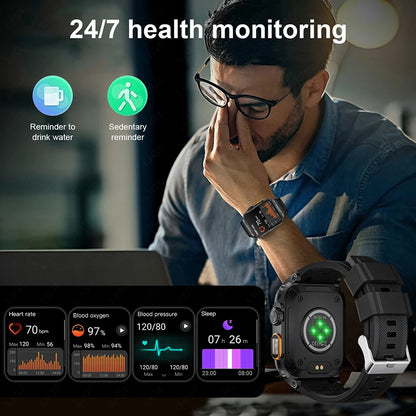 LIGE Neue 1,91 Zoll HD Smart Uhr Bluetooth Anruf 430 Mah Große Batterie Sport Fitness Tracker Smartwatch Band Für Huawei Xiaomi
