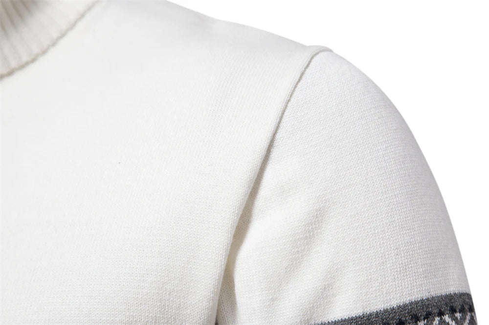 Herren Pullover aus hochwertiger Baumwolle mit Viertelreißverschluss und Stehkragen