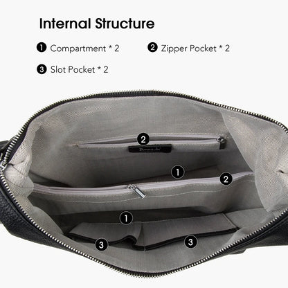 Naturleder Schultertasche Unisex Crossbody