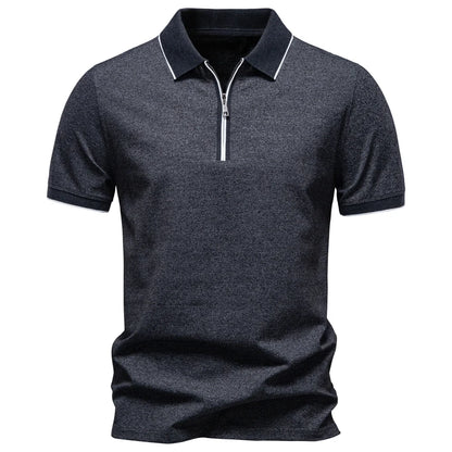 Premium Herren Poloshirt Mit Reißverschluss Für Atmungsaktiven Komfort