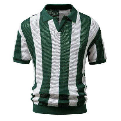 Herren Polo Shirts aus 100 Prozent Baumwolle mit V-Ausschnitt und kurzen Ärmeln