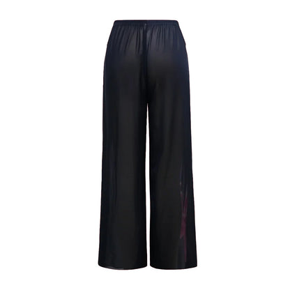 Damen Badeanzug Blumen Print Langarm mit Hose Einteiler Schwimmanzug