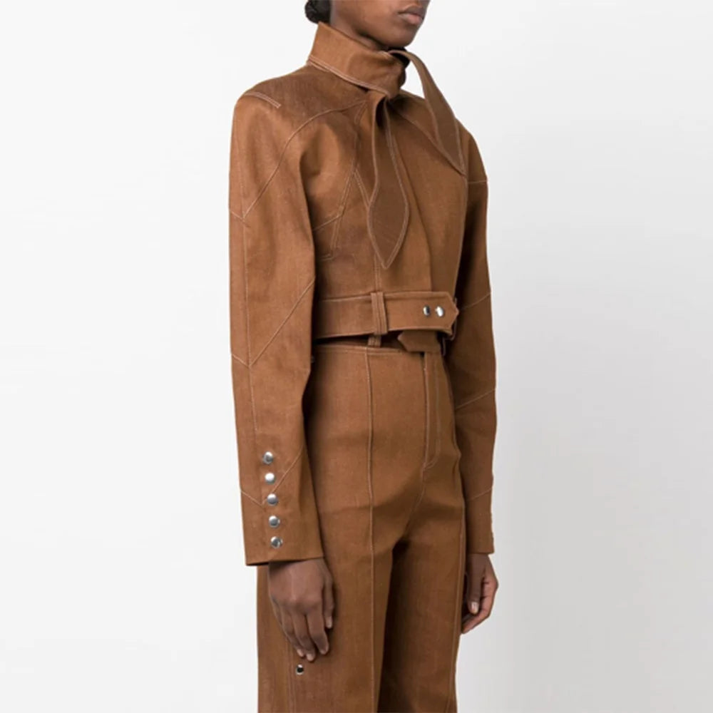 Eleganter Damen-Minirock mit hohem Bund und Schleifendetail – modisches Patchwork-Design für stilvolle Auftritte