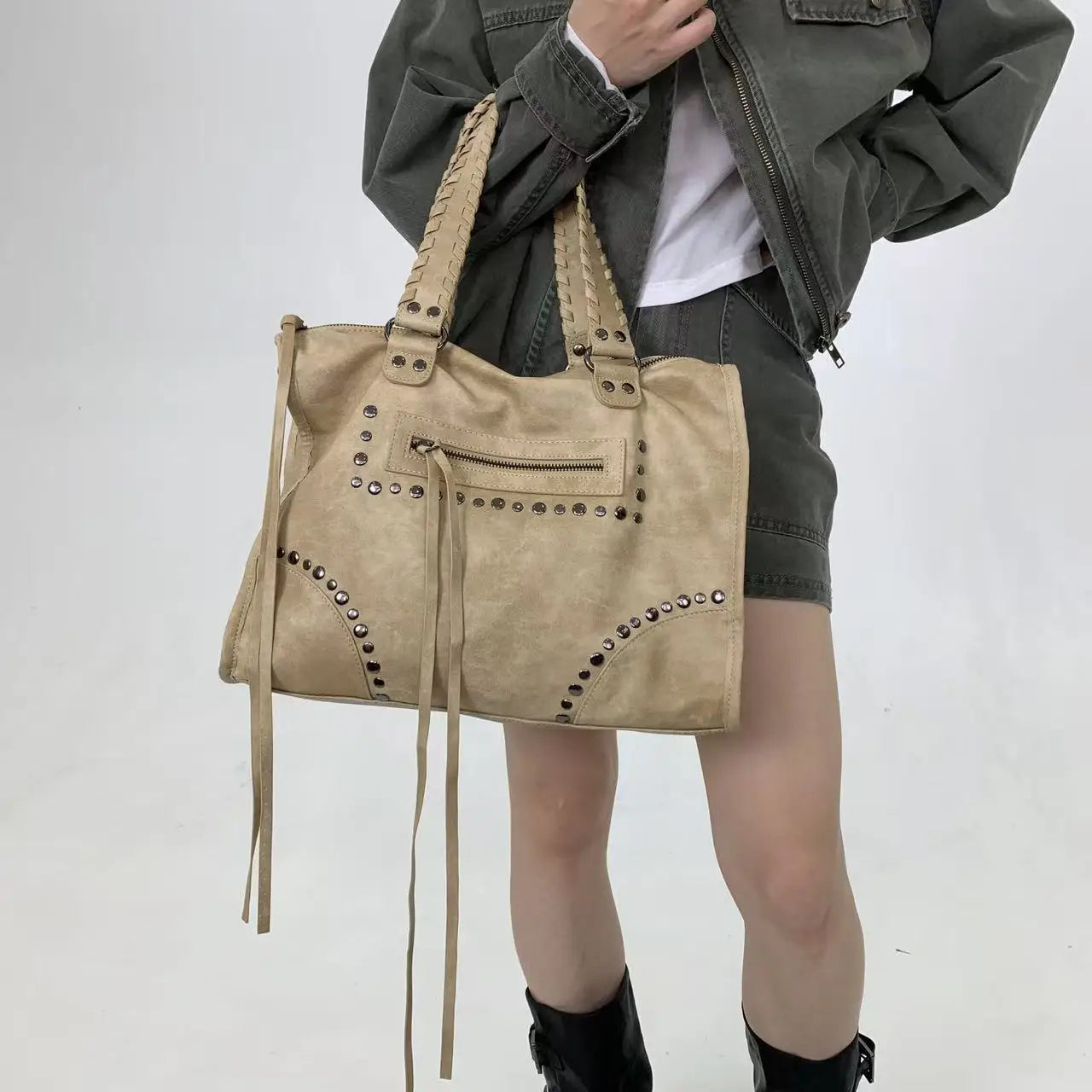 Damen-Tote Tasche Große Kapazität Aus Weichem PU-Leder Ideal für Alltag Reisen und Freizeit