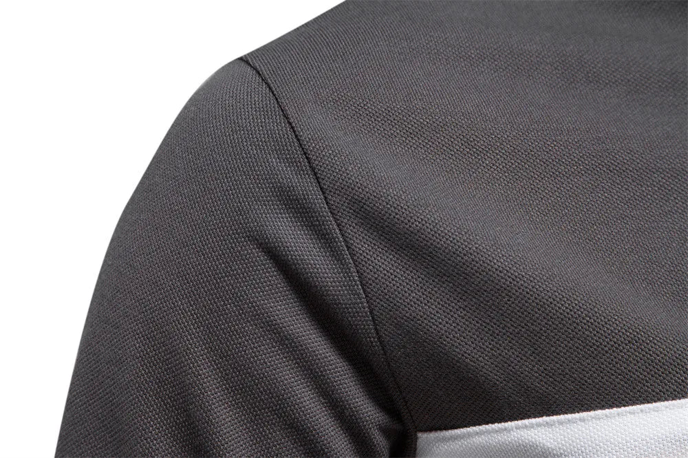 Herren Polo Shirt aus Baumwolle im gestreiften Multicolor Patchwork Design mit Kurzarm
