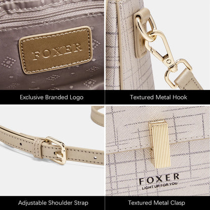 Damen Schultertasche aus Split-Leder mit Luxus-Design