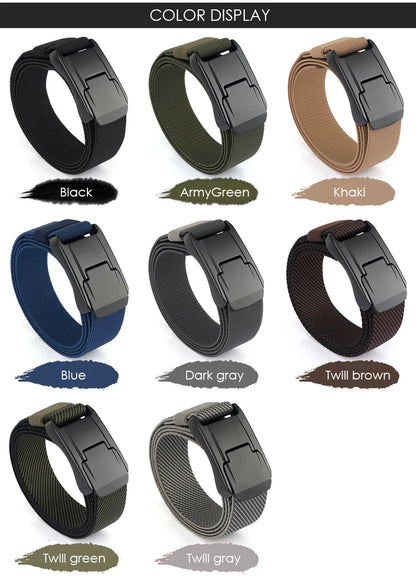 VATLY Elastik-Gürtel Herren Matte Metall-Schnalle Schnellverschluss Tactical Outdoor