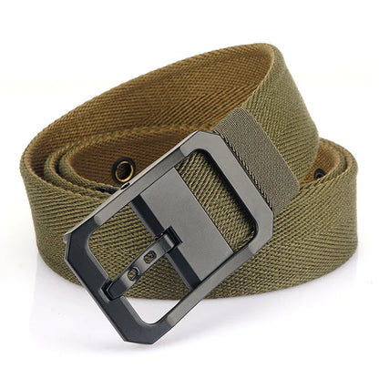 Unisex-Gürtel Aus Nylon Beidseitig Tragbar Reversibel Mit Metall-Schnalle 105–120 cm