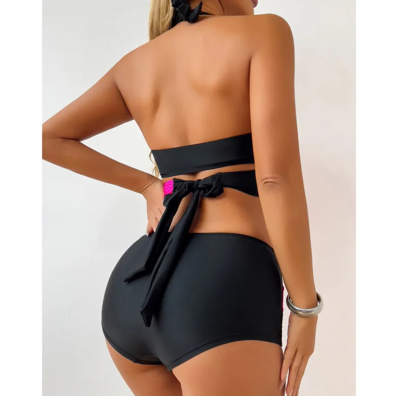 Sexy rotes Bikini-Set mit Push-up-Effekt – ideal für Strand und Pool
