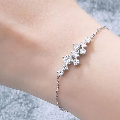 Damen-Armband Cluster mit Moissanit