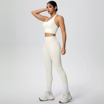 Hellivory Yoga-Set: Trägertop mit kurzem Schnitt und hochbundige Leggings