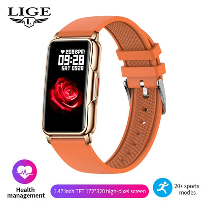 LIGE Mann Frauen 1,47 "Full Touch Screen BT Anruf Smart Uhr Musik Fitness Sport Armband Schlaf Monitor Mann Smartwatch männer 2025