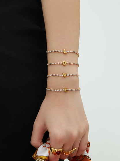 Damen-Armband mit Initialen-Buchstabe