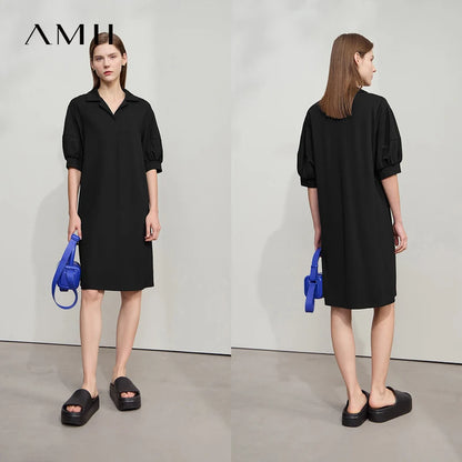 Stilvolles Einfarbiges Sommerkleid Mit Stretch Komfort Für Damen