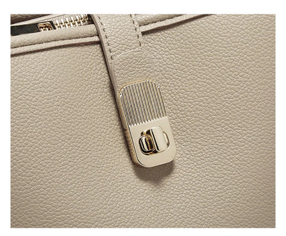 Damen-Schultertasche aus PU-Leder mit Reißverschluss Kompakt und Vielseitig für Alltag und Büro