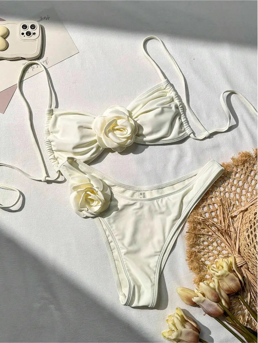 Dreiteiliges Damen-Bikini-Set im brasilianischen Stil – ideal für Strand und Pool