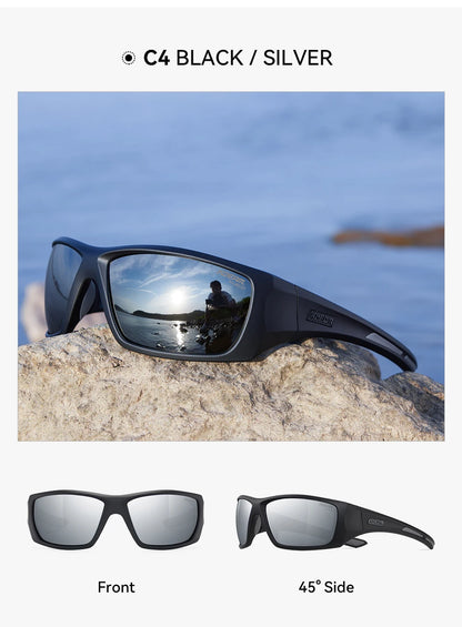 Sonnenbrille Radfahren TR90 polarisiert 1,2mm Glas Gummisteg Herren