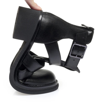 AIYUQI Damen-Sandalen, Sommer, 2022, neue Damen-Sandalen aus echtem Leder, Verschluss, geflochtener Gladiator, rutschfeste, lässige Sandalen für Damen