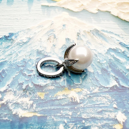 Damen-Anhänger Süßwasserperle Ball romantisch aus Kupfer