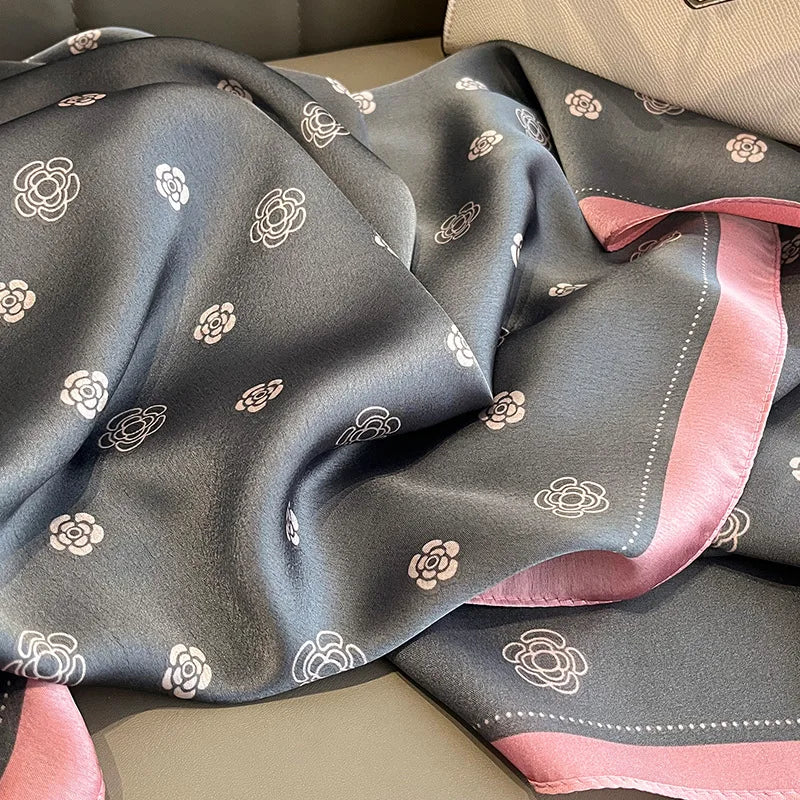 Damen Seidenschal groß 180x90cm Sommer Strand Foulard Bandana weich