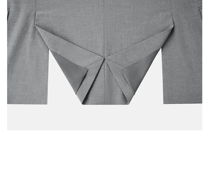 Herren-Anzugset mit Blazer und Hose in tiefem Blau und Khaki – modischer Seersucker für Frühling und Sommer, ideal für Hochzeiten und Büro.