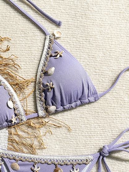 Schwarzes Sexy Bikini-Set mit Push-up für Damen – Brasilianischer Stil für Strand und Pool