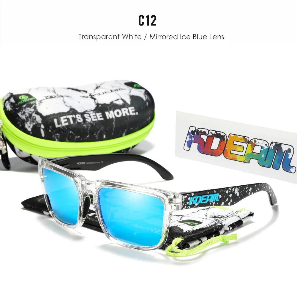 Sonnenbrille quadratisch polarisiert 37 Farben UV400 lässig Outdoor Unisex