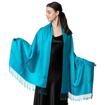 Damen Jacquard Schal ethnisch Kaschmir dick weich Halstuch Bandana Outdoor