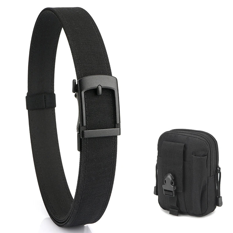 VATLY EDC Casual Gürtel Herren Nylon Rigid Military Automatik-Schnalle