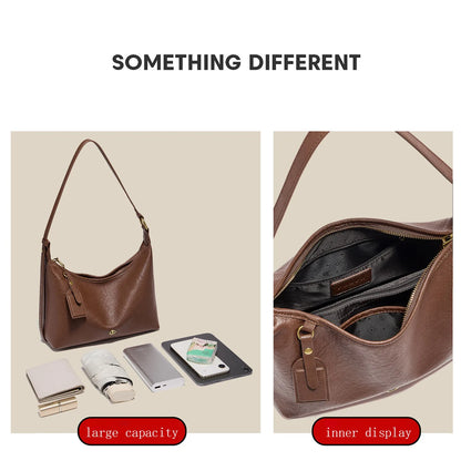 Damen Hobo Tasche Aus Echtem Leder Im Vintage Stil Mit Großer Kapazität
