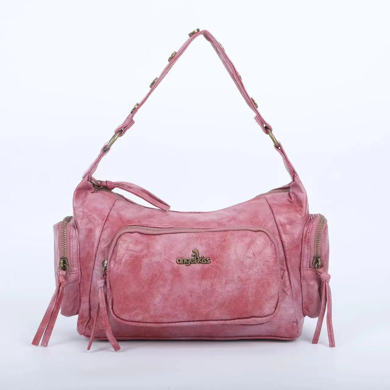 Damen-Handtasche aus Denim mit Top-Handle Stil und großzügigem Innenfach mit Reißverschluss