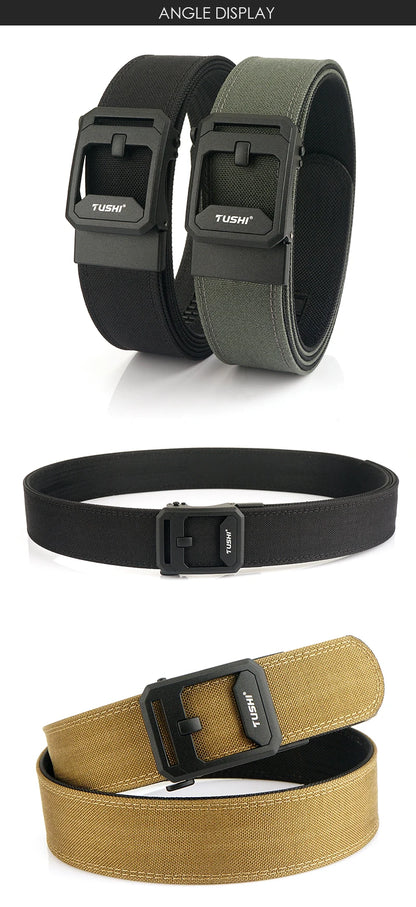 Unisex-Taktischer Gürtel aus 1100D Nylon Breite 4,3 cm mit Metall-Automatik-Schnalle für Militär IPSC Jagd