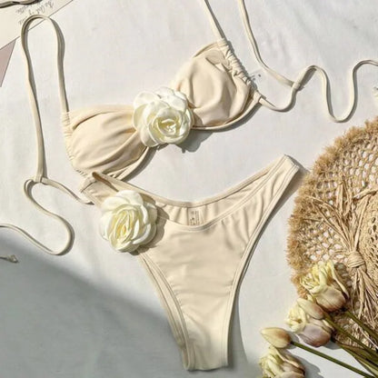 Dreiteiliges Damen-Bikini-Set im brasilianischen Stil – ideal für Strand und Pool