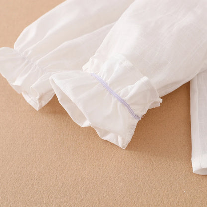 Mädchen-Shirt 2025, Frühling und Herbst, Baby-Kinder, 100 % Baumwolle, langärmelige Kleidung, niedliches Kaninchen, bestickte Oberteile für 2–6 Jahre