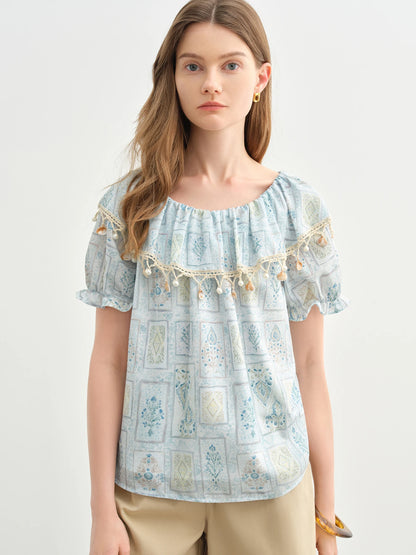 Besticktes Damen-T-Shirt in Plusgröße mit Rundhalsausschnitt – schmeichelhaft und lässig chic